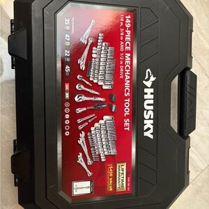 Husky 149 piece Mechanics Tool Set 1/4", 3/8, 1/2 inch Drive with Case